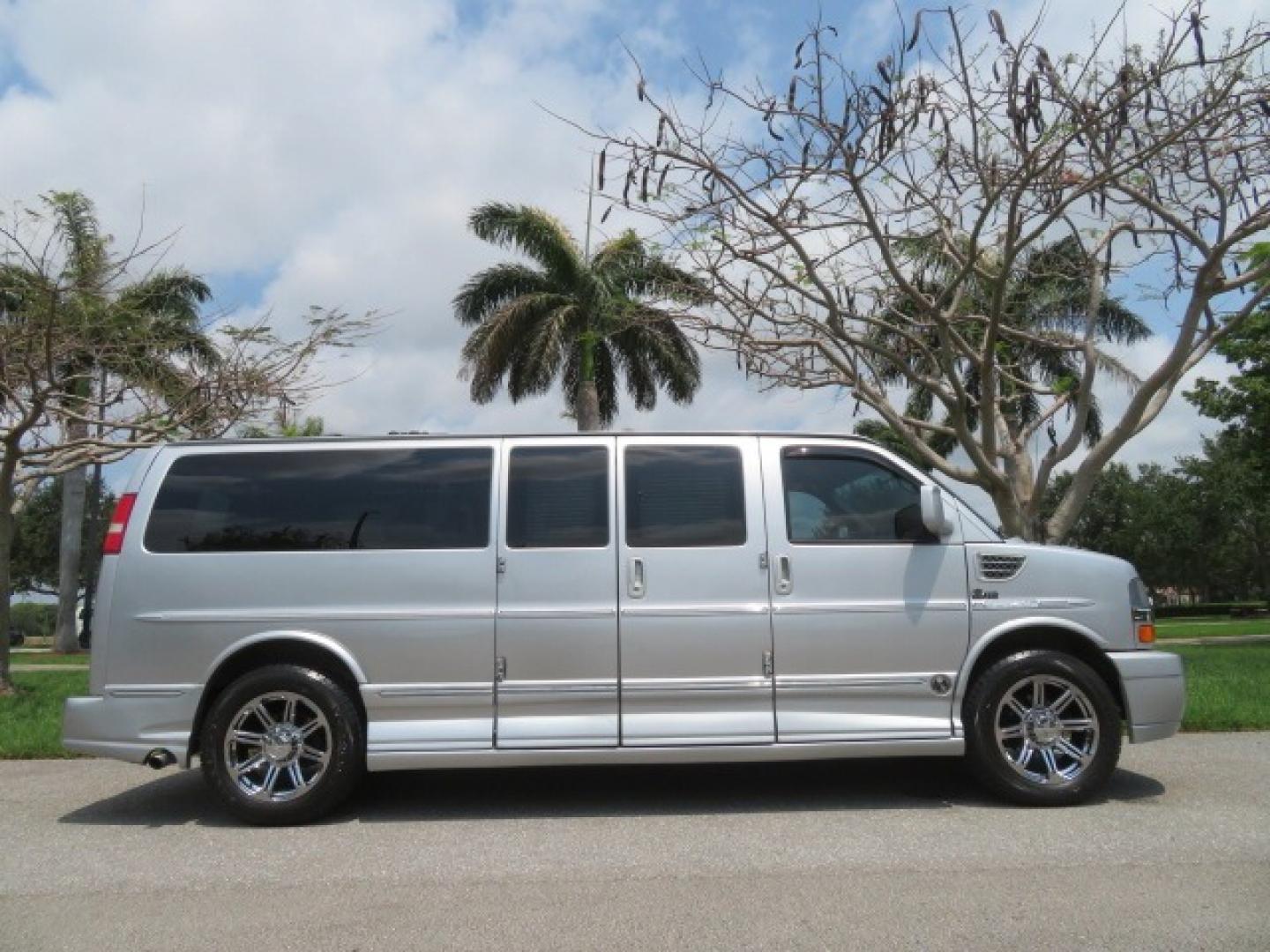 2014 Chevrolet Express (1GBWGLCG3E1) , located at 4301 Oak Circle #19, Boca Raton, FL, 33431, (954) 561-2499, 26.388861, -80.084038 - You are looking at a Rare 2014 Chevy Express 2500 Quigley 4x4 Four Wheel Drive Explorer Limited SE 9 Passenger Conversion Van with: 107K Original Miles, 6 Captain Chairs, Rear Power Folding Bench Seat Bed, Center Consoler Cooler, Front PPF (Paint Protection Film) Explorer Limited Conversion Througho - Photo#0